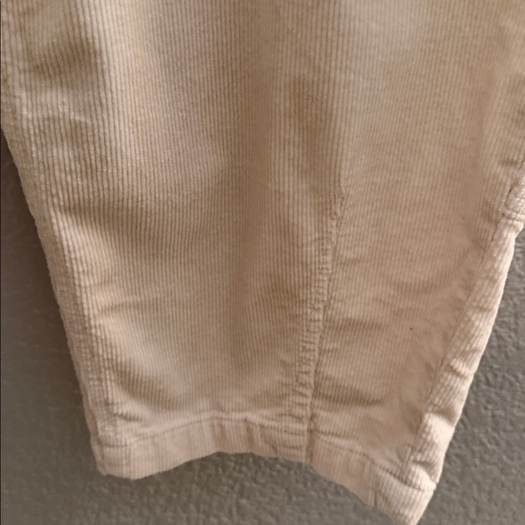 Anthropologie Maeve Plus Size Curved Cream Corduroy Straight Leg Pants Size 18W - Picture 5 of 9